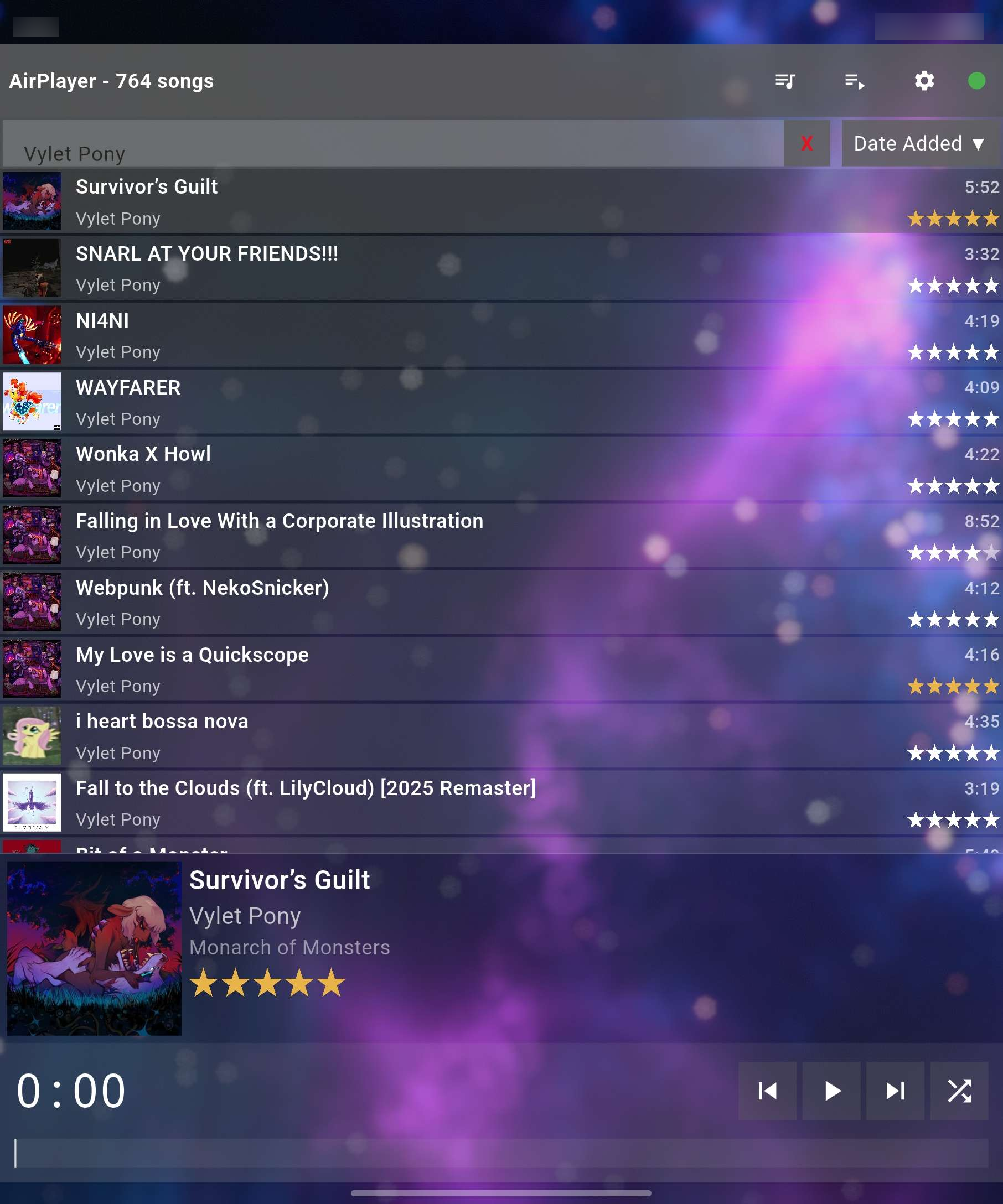 AirPlayer Folded running on Android